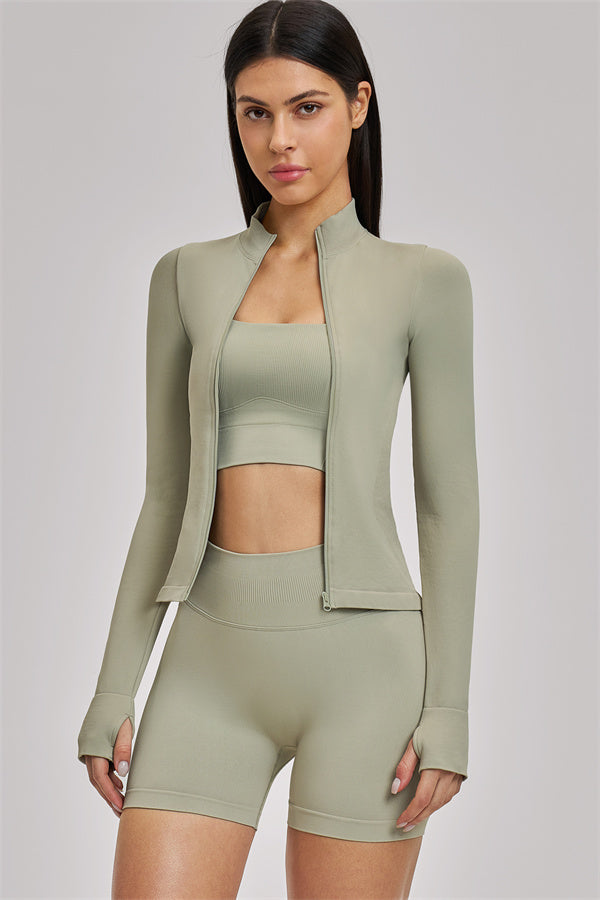 The Vision Jacket Sports Bra Shorts 3-Piece Set