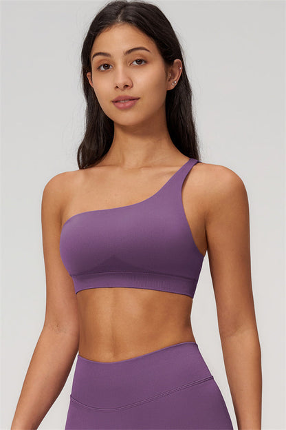 The Empower One-Shoulder Sports Bra Shorts 2-Piece Set