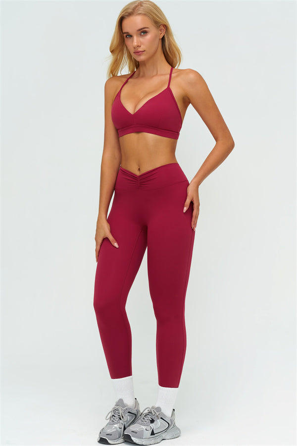The Lushness Y-Back Sports Bra Leggings 2-Piece Set