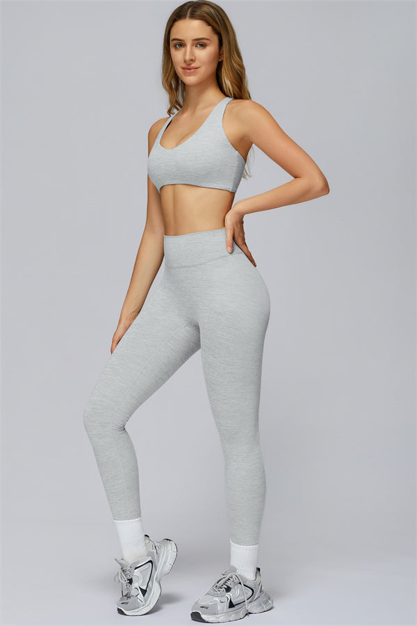 The Radiance Jacket Racerback Sports Bra Leggings 3-Piece Set
