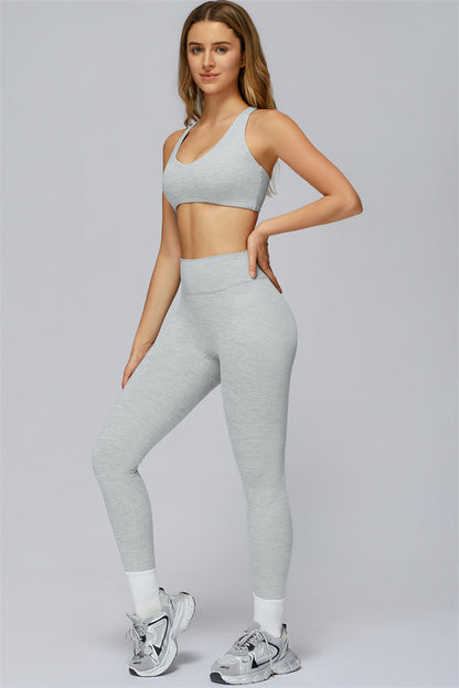 The Radiance Jacket Racerback Sports Bra Leggings 3-Piece Set