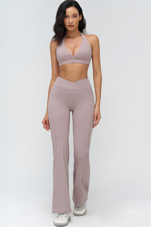 The BoldFit Sports Bra Flared Leggings 2-Piece Set
