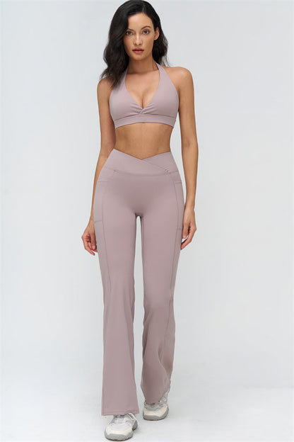 The BoldFit Sports Bra Flared Leggings 2-Piece Set