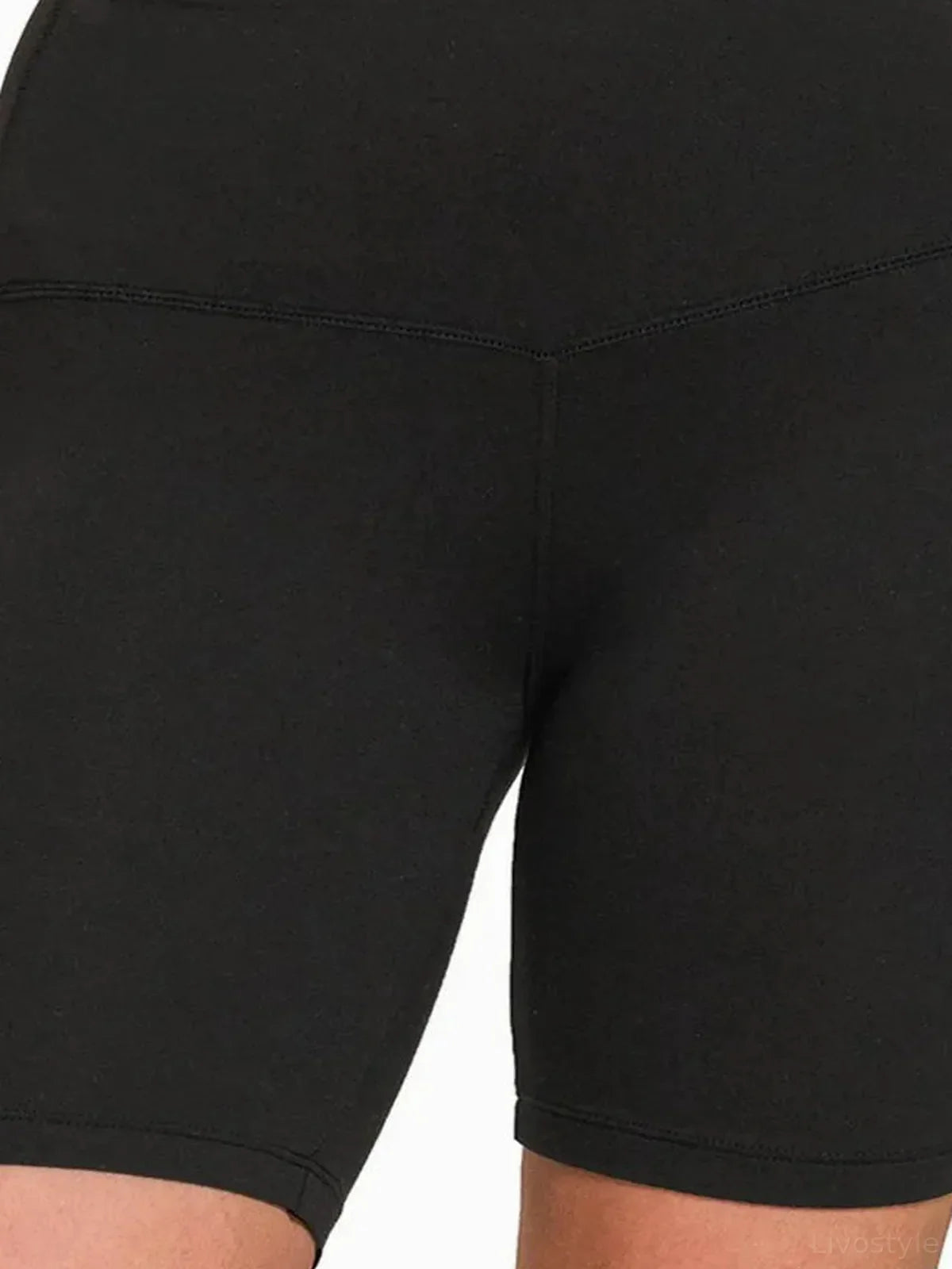 High Waist Active Shorts in Black