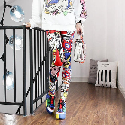 High Waist Leggings Pants Fitness Women Fashion  Printing Leggings Women Fitness Yoga Pants High Waist Push Up Sportswear Elastic Trousers Gym Running Workout Pants Push Up Running Elastic Stripe Dot Bottom Leggings