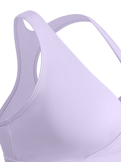 Loki & Ivy Women's Crossover V-Neck Sports Bra