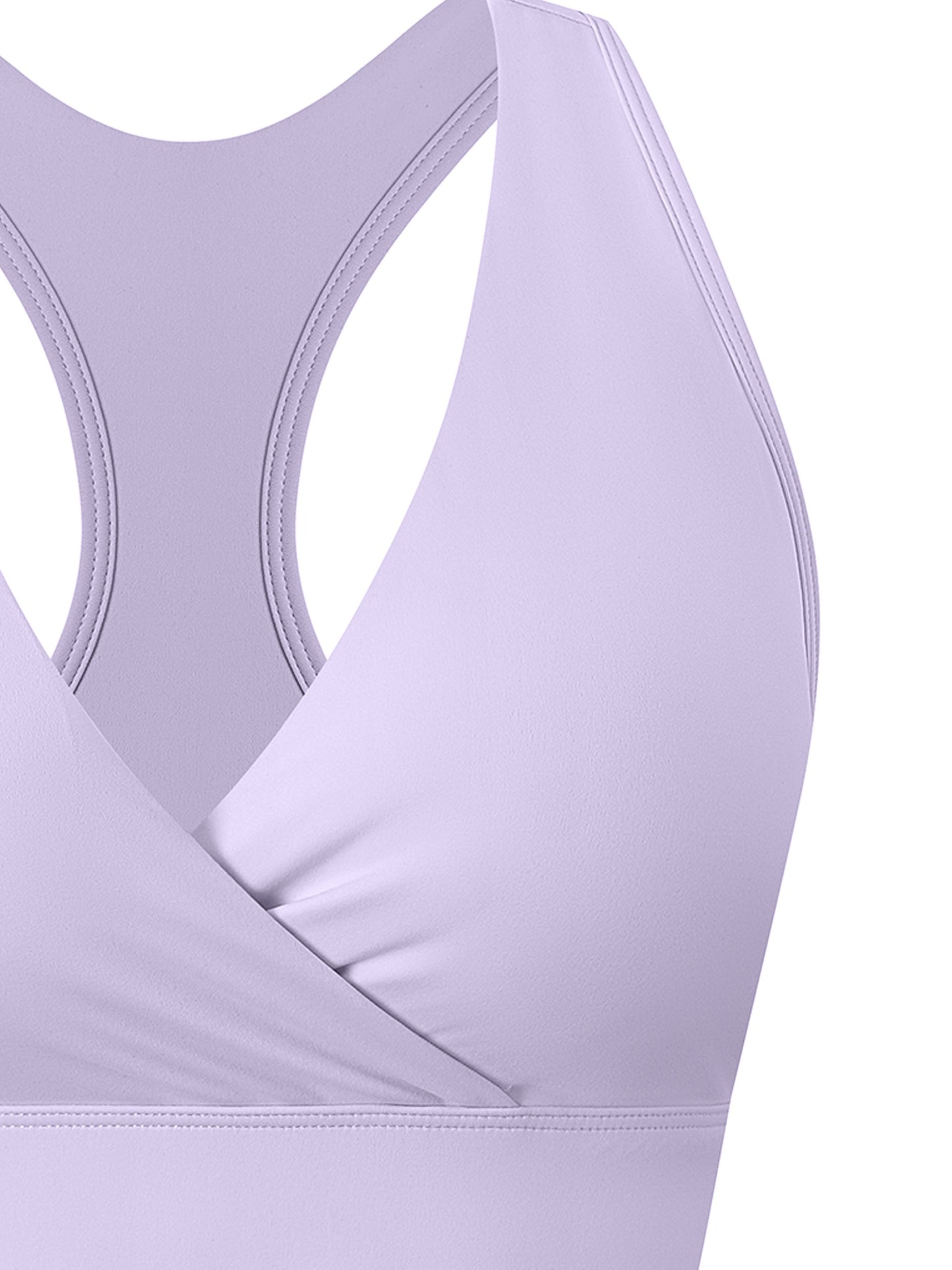 Loki & Ivy Women's Crossover V-Neck Sports Bra