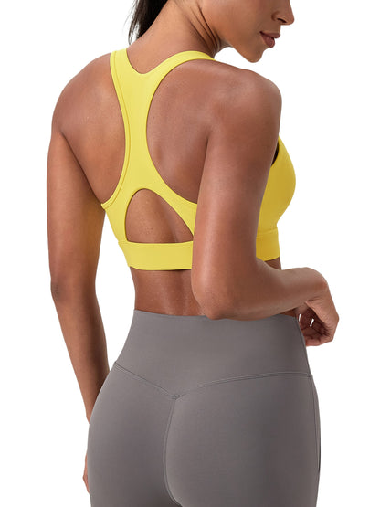 Loki & Ivy Women's Crossover V-Neck Sports Bra