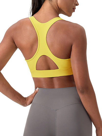 Loki & Ivy Women's Crossover V-Neck Sports Bra