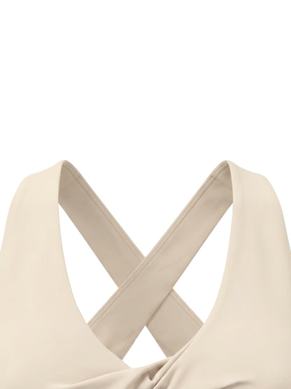 Loki & Ivy Women's Twist Front V-Neck Sports Bra