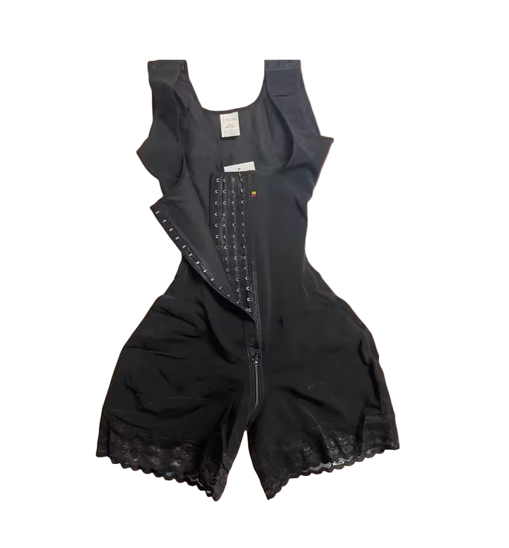 Women's Open-Bust Shapewear Bodysuit – Thong Waist Trainer with Butt Lift Corset Hook
