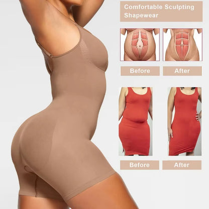 Seamless Full Body Bodysuit Shaper High Compression Slimming Tummy & Butt Lifting Jumpsuit