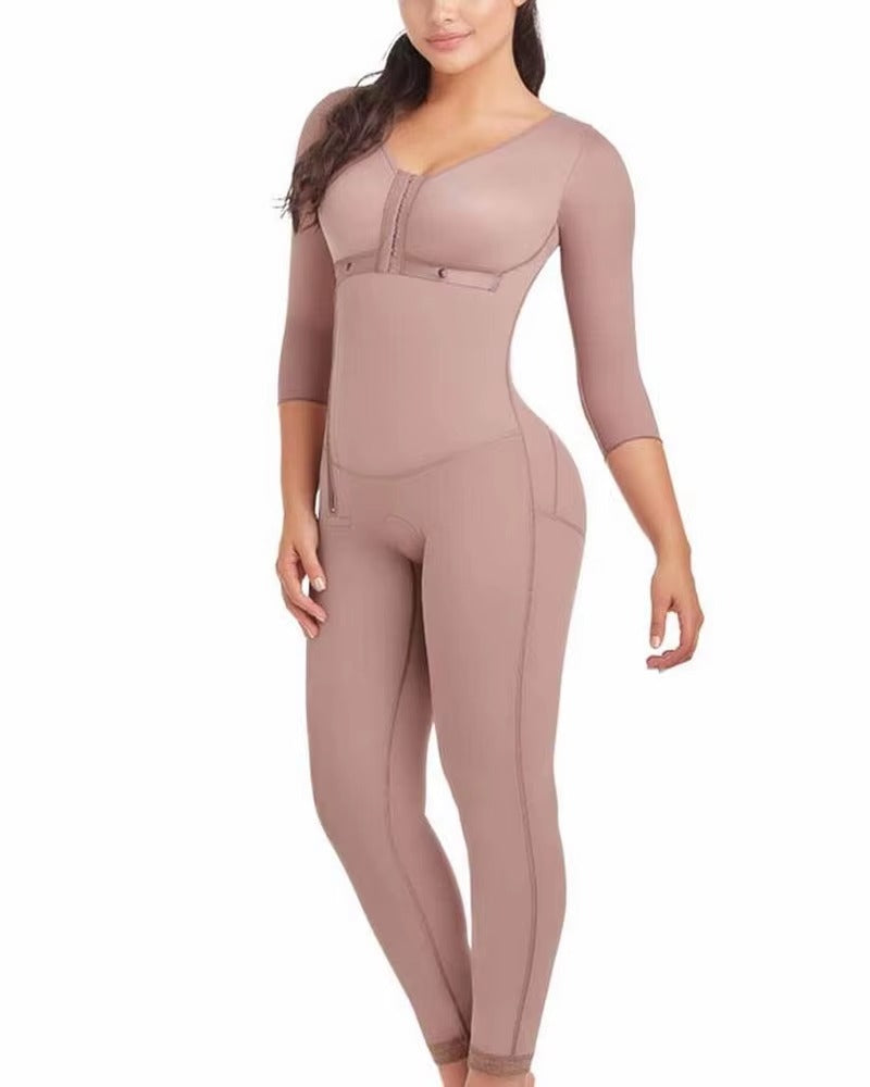 Original Colombian Full-Body Shaper with Bra – High Compression Postpartum Girdle for Women