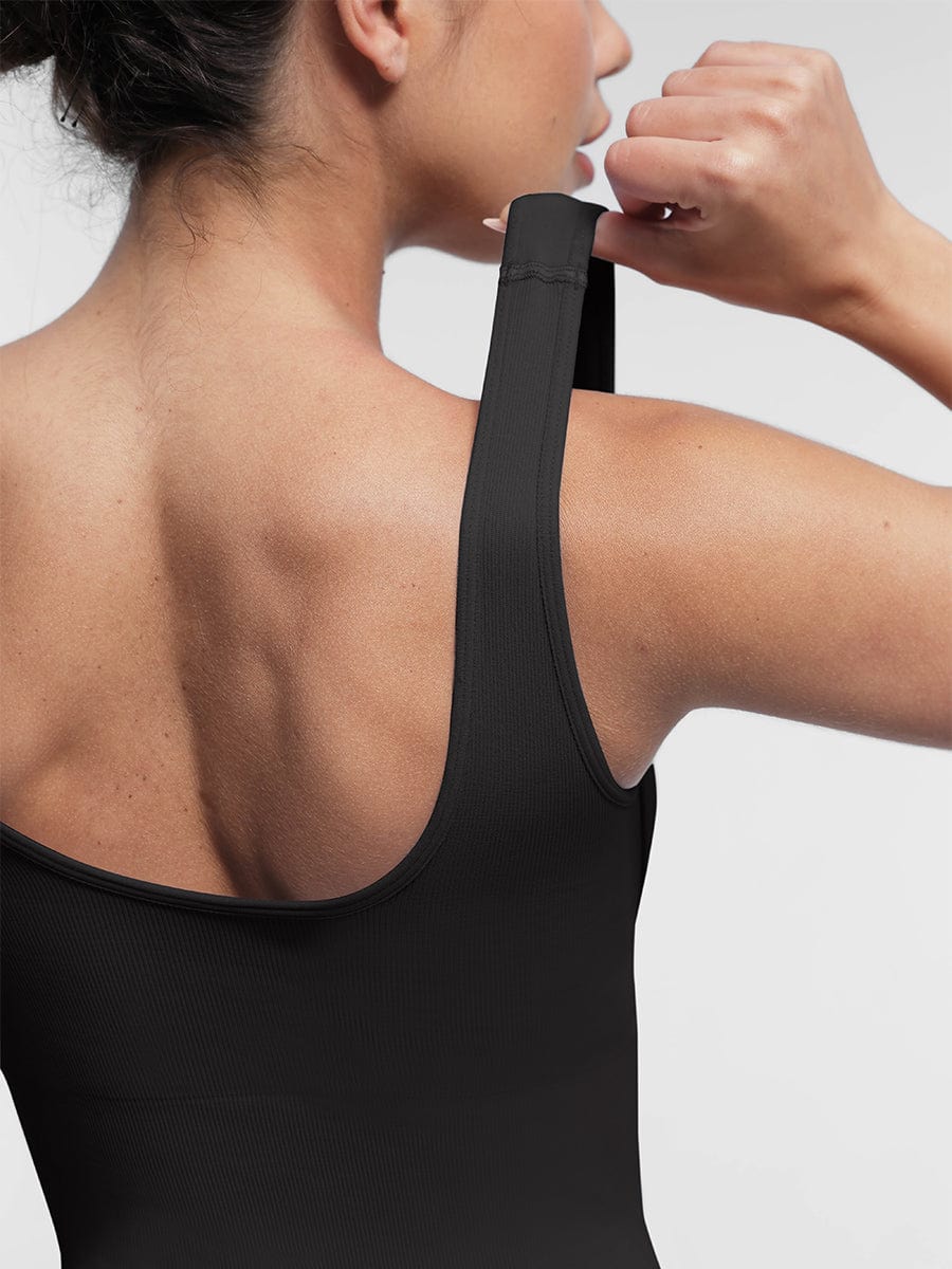 Seamless Square-Neck U-Back Shaping Jumpsuit