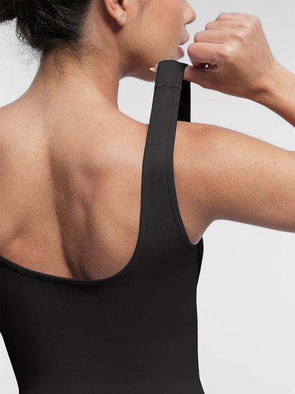 Seamless Square-Neck U-Back Shaping Jumpsuit