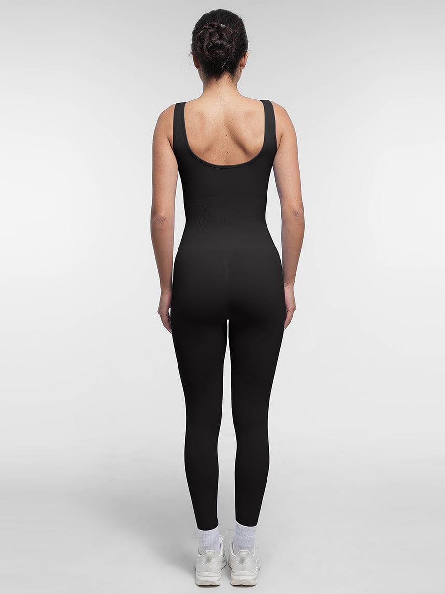 Seamless Square-Neck U-Back Shaping Jumpsuit