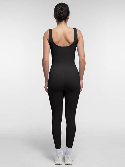 Seamless Square-Neck U-Back Shaping Jumpsuit