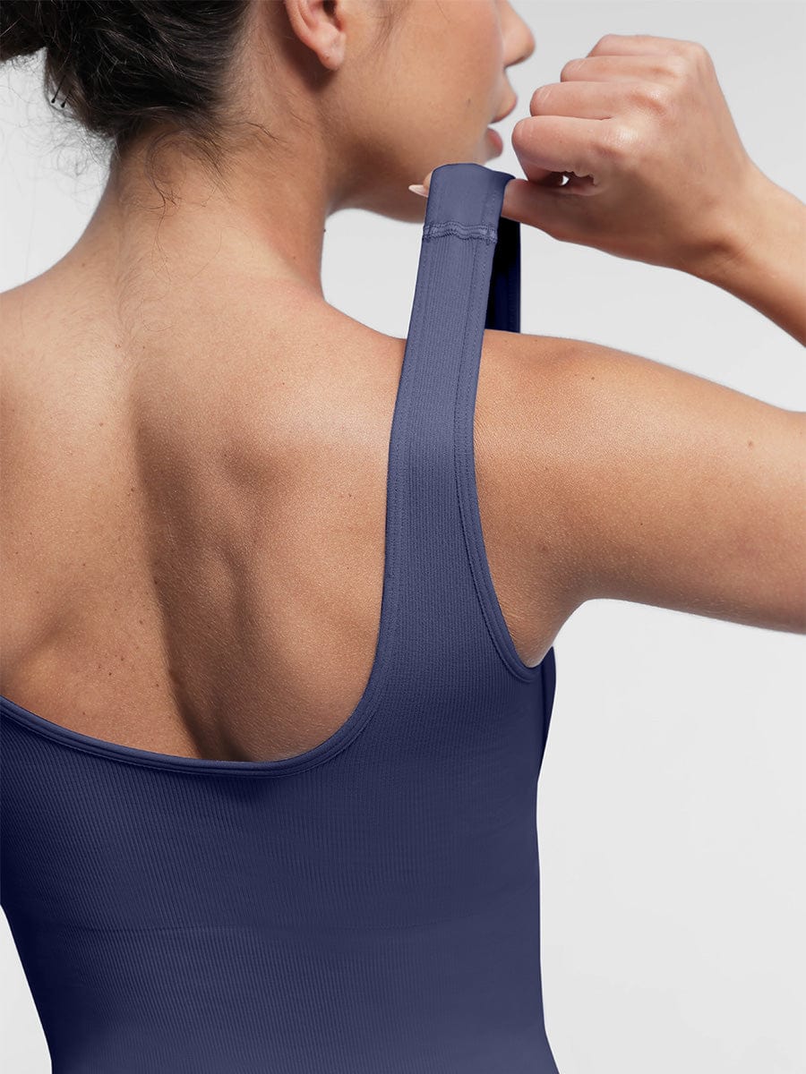 Seamless Square-Neck U-Back Shaping Jumpsuit