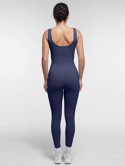 Seamless Square-Neck U-Back Shaping Jumpsuit