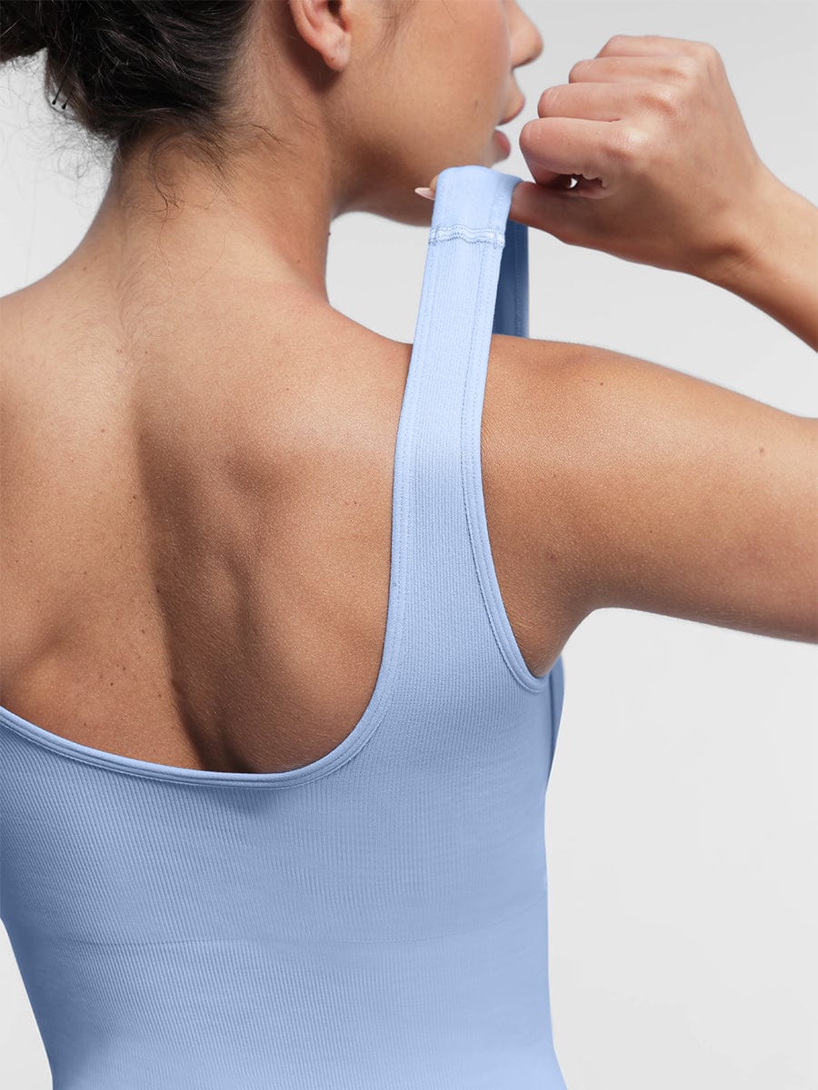 Seamless Square-Neck U-Back Shaping Jumpsuit