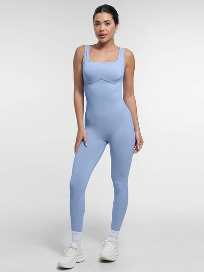 Seamless Square-Neck U-Back Shaping Jumpsuit