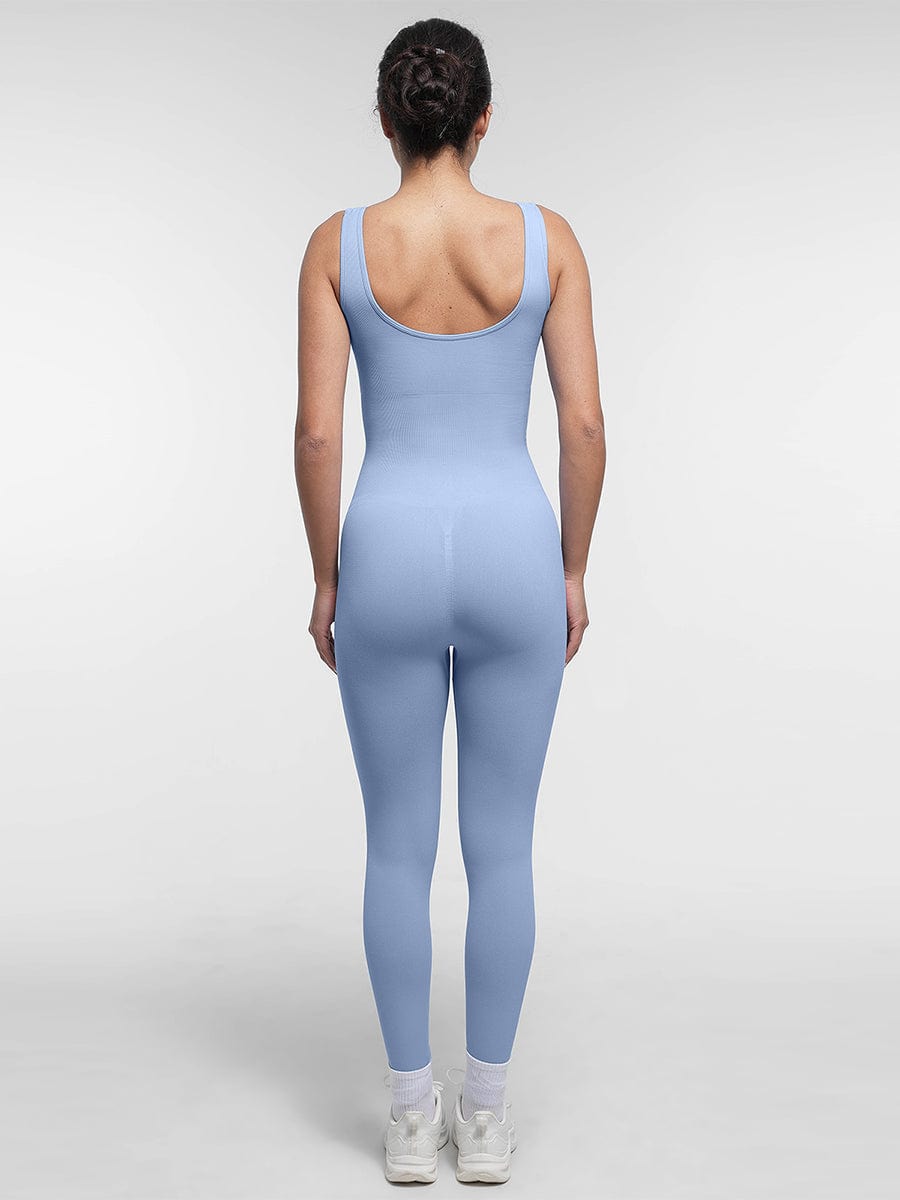 Seamless Square-Neck U-Back Shaping Jumpsuit