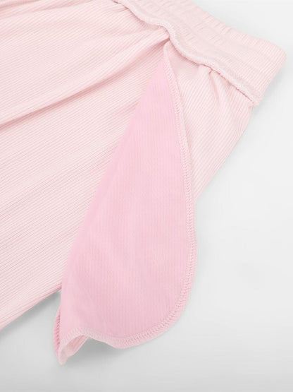 Rayon Breathable Ribbed Wide-Leg Lounge Pants