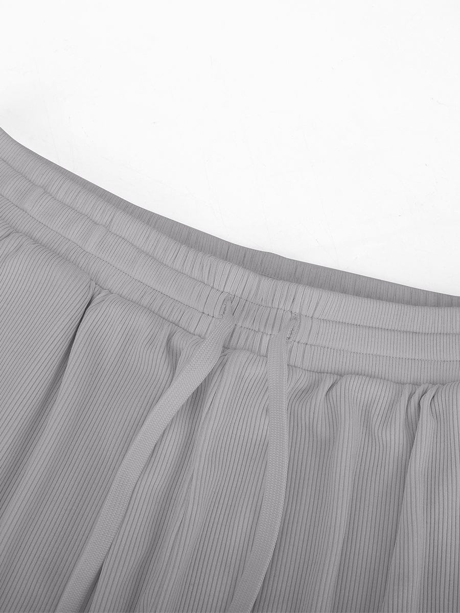 Rayon Breathable Ribbed Wide-Leg Lounge Pants