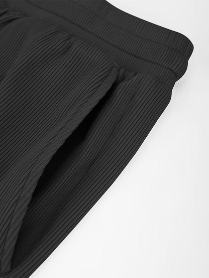 Rayon Breathable Ribbed Wide-Leg Lounge Pants