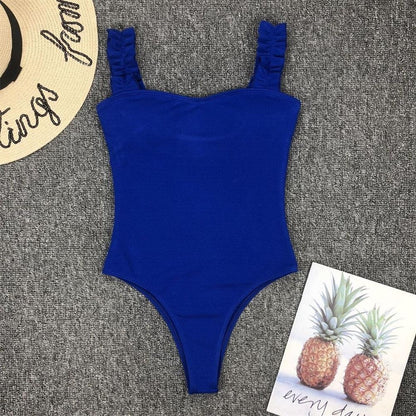 Luxury Black Female Swimsuit Vintage One Piece Ruffled Push Up Tummy Control Swimwear Halter One Piece Slimming Retro Swimsuit Women's Plus Size Push Up Bathing Suit Solid Red Swimwear Women Padded Bathing Suits