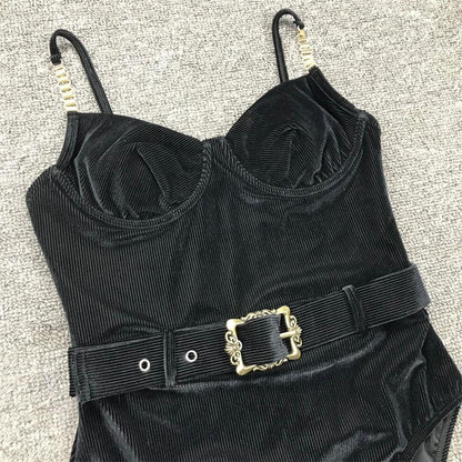 Luxury Black Female Swimsuit Vintage One Piece Ruffled Push Up Tummy Control Swimwear Halter One Piece Slimming Retro Swimsuit Women's Plus Size Push Up Bathing Suit Solid Red Swimwear Women Padded Bathing Suits