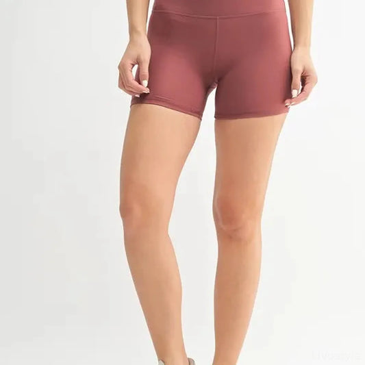 Venice Cloud Light Contour Biker Shorts in RED PEAR