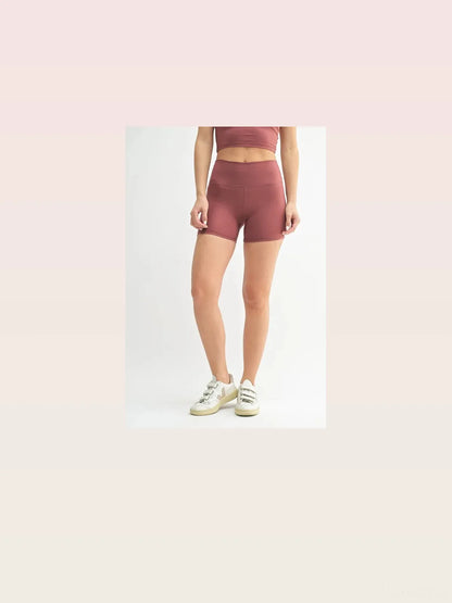 Venice Cloud Light Contour Biker Shorts in RED PEAR
