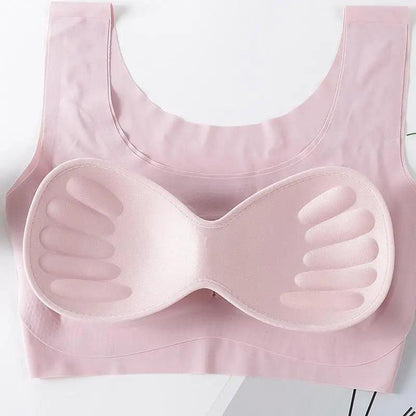 New Incredible Seamless Sports Bra Women's Padded Push Up Sports Yoga Top Shockproof Plus Size Gym Workout Bra U Back Sports Vest