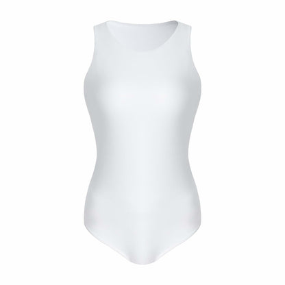 ALLBASE Women's Sleeveless Racerback Halter Bodysuit Black Size M