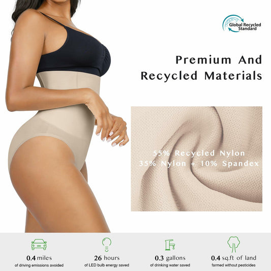 FeelinGirl High Waisted Tummy Control Seamless Body Shaper Skin Size M/L