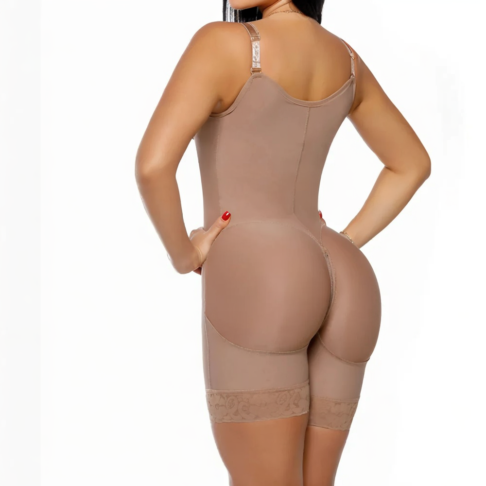 Fajas Colombianas Body Shaper with Abdominal Control – Medium Compression Bodysuit