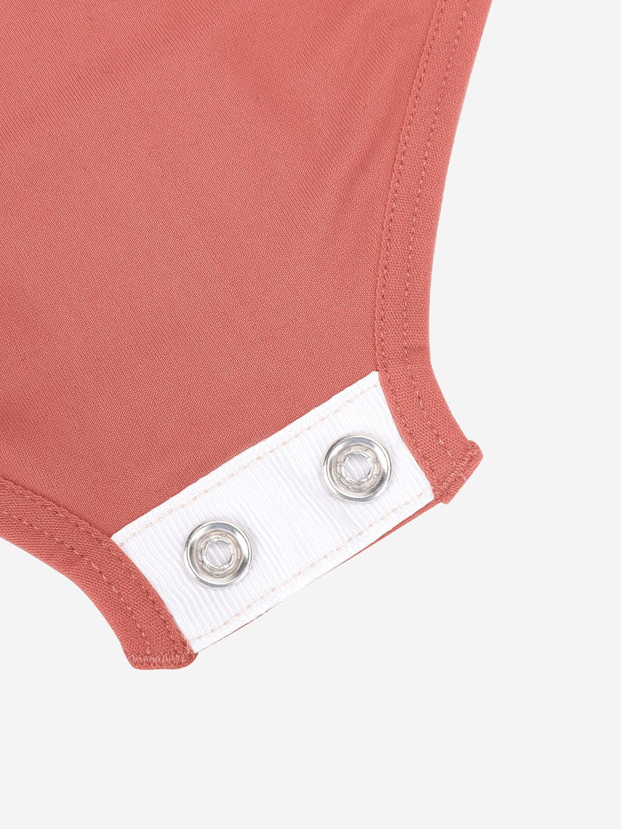 Seamless Short-Sleeve Waist & Tummy Shaping Brief Bodysuit