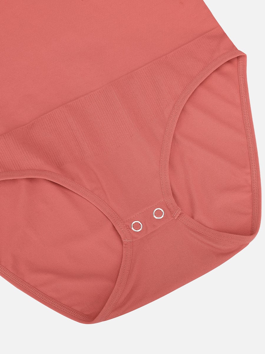 Seamless Short-Sleeve Waist & Tummy Shaping Brief Bodysuit