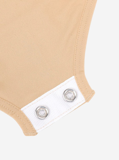 Seamless Short-Sleeve Waist & Tummy Shaping Brief Bodysuit