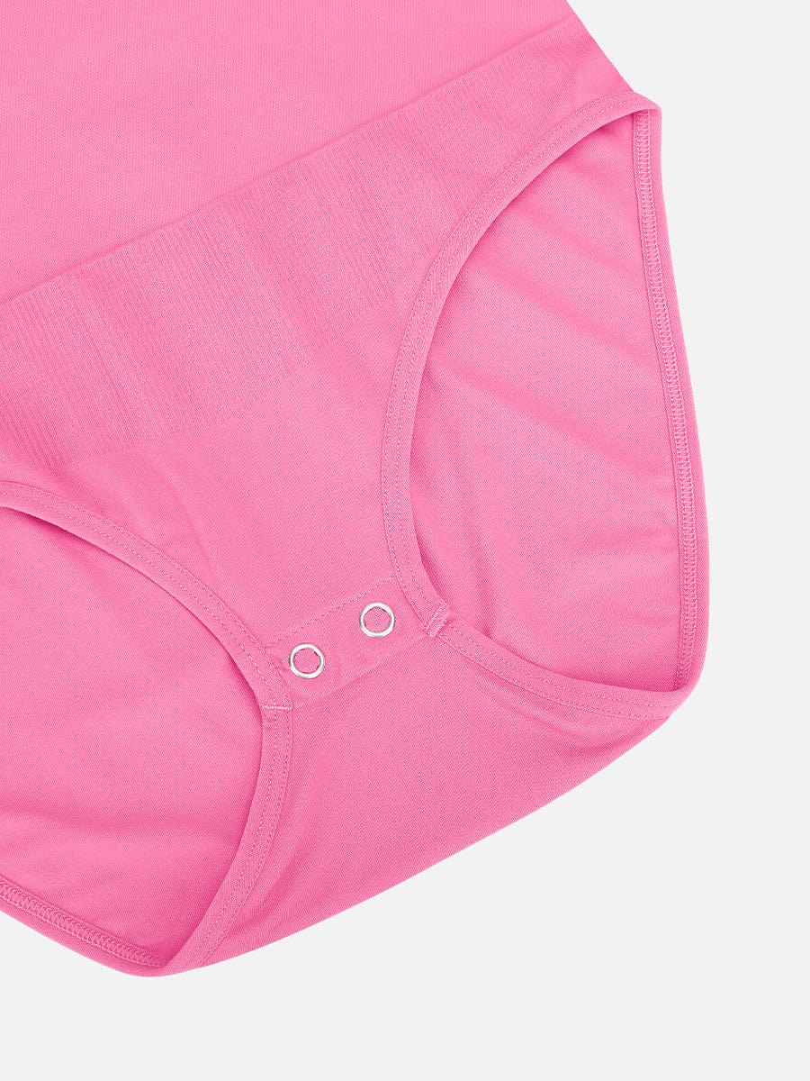 Seamless Short-Sleeve Waist & Tummy Shaping Brief Bodysuit