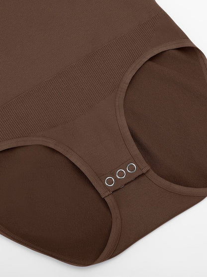 Round-Neck Waist Shaping Brief Bodysuit