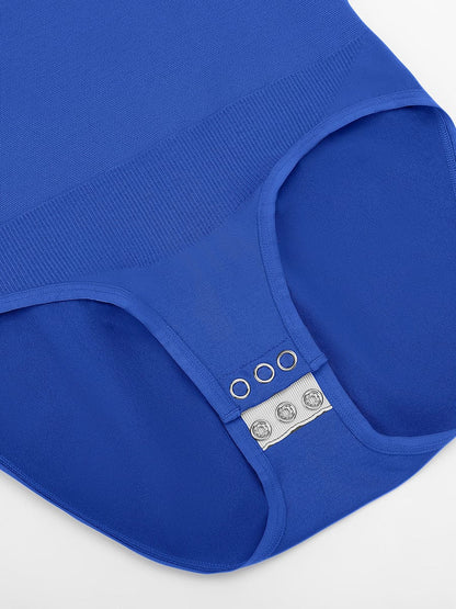 Round-Neck Waist Shaping Brief Bodysuit