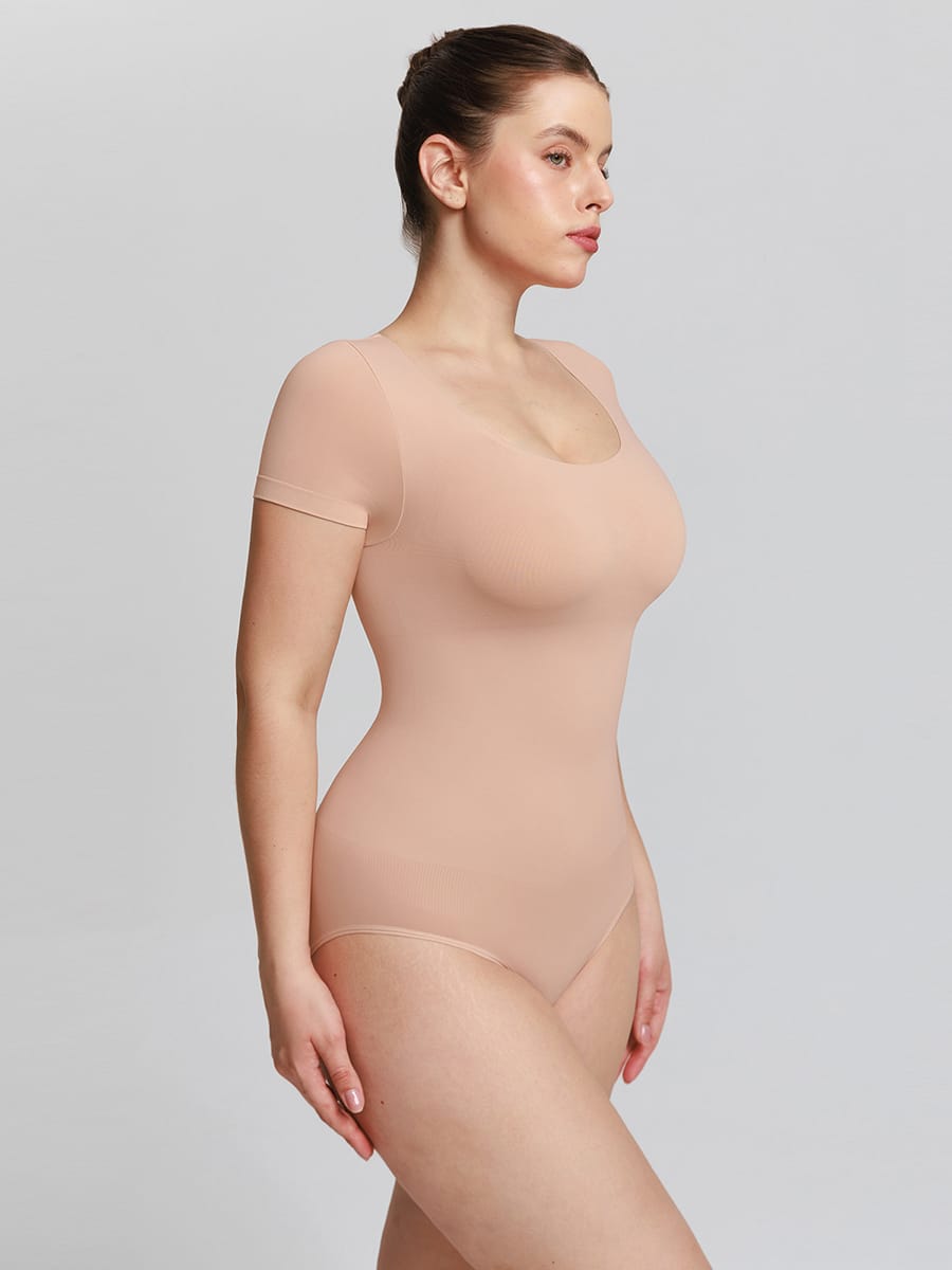 Buttery-Soft Seamless Scoop-Neck Tummy Control Bodysuit