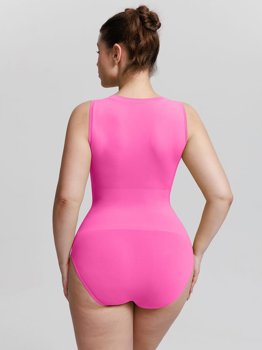 Buttery-Soft Seamless Scoop-Neck Tummy Control Bodysuit