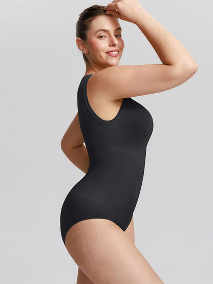 Buttery-Soft Seamless Crew-Neck Tummy Control Bodysuit
