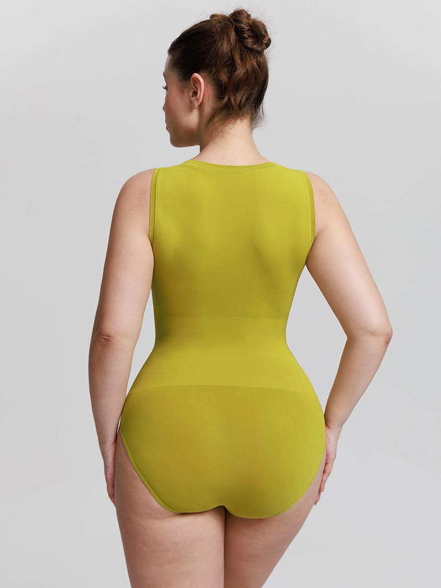 Buttery-Soft Seamless Crew-Neck Tummy Control Bodysuit