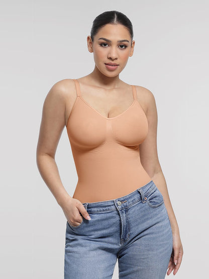 Seamless Chest Support Waist Control Shapewear Bodysuit