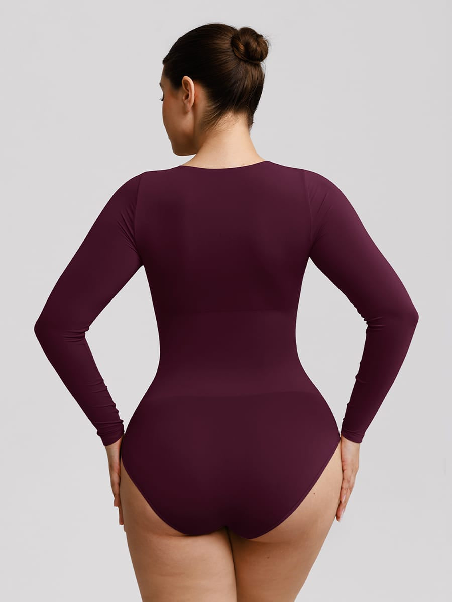 Buttery-Soft Seamless Scoop-Neck Tummy Control Brief Bodysuit