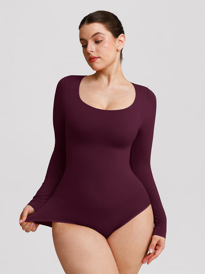 Butter-Soft Scoop-Neck Tummy Control Bodysuit